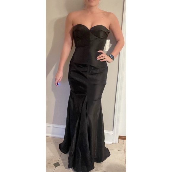 Jovani Strapless Evening Gown - Picture 1 of 8
